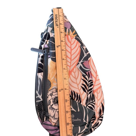 Vera Bradley Botanical Sling Backpack - Pink, Orange, Black - Picture 5 of 8